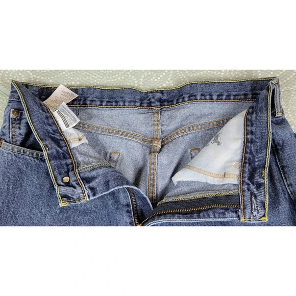 Levi Strauss 505 Mens Jeans W36 L30 Medium Wash Straight Fit Denim - Picture 10 of 10